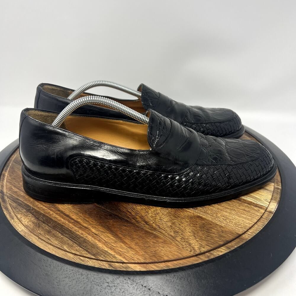 Mezlan Black Leather Loafers